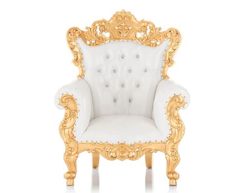 Royal Sofa - White / Gold