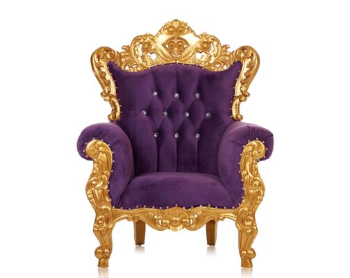 Royal Sofa Chair - Purple / Gold