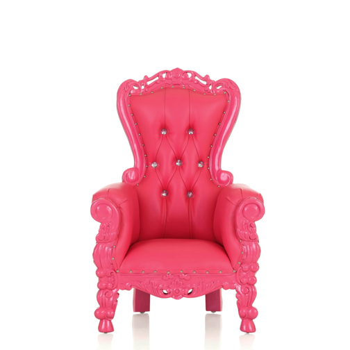 "Mini Tiffany 33" Kids Throne Chair - Hot Pink / Hot Pink