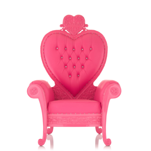 "Royal Valentine" Party Throne Chair - Pink / Pink