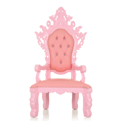 "King Darius" Royal Throne Chair - Pink / Pink